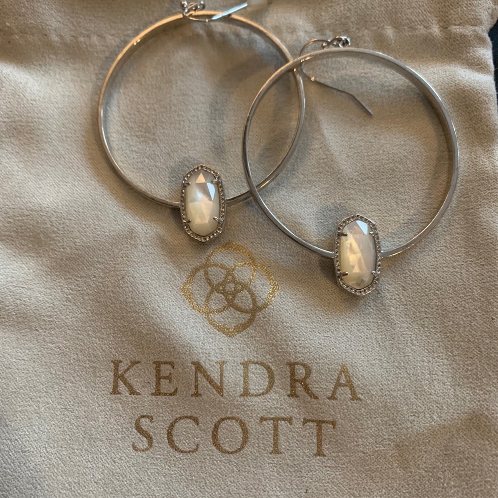 Real Silver Kendra Scott hoops.